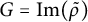 upper G equals im left parenthesis rho overtilde right parenthesis