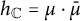 h Subscript double struck upper C Baseline equals mu dot mu overbar