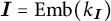 I equals Emb open parenthesis k sub I close parenthesis