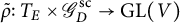 rho overtilde colon upper T Subscript upper E Baseline times upper G Subscript upper D Superscript backslash hspace 1.8 p t s c Baseline right arrow upper G upper L left parenthesis upper V right parenthesis