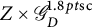 upper Z times upper G Subscript upper D Superscript 1.8 p t s c