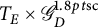 upper T Subscript upper E Baseline times upper G Subscript upper D Superscript 1.8 p t s c