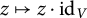 z right arrow from bar z dot i d Subscript upper V