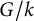upper G divided by k