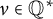 nu element of upper Q Superscript asterisk