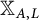 upper X Subscript upper A comma upper L
