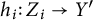 h Subscript i Baseline colon upper Z Subscript i Baseline right arrow upper Y prime