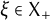 xi element of upper X Subscript plus