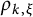 rho Subscript k comma xi