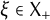 xi element of upper X Subscript plus