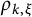 rho Subscript k comma xi