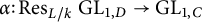 alpha colon upper R e s Subscript upper L divided by k Baseline upper G upper L Subscript 1 comma upper D Baseline right arrow upper G upper L Subscript 1 comma upper C Baseline