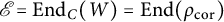 script upper E equals upper E n d Subscript upper C Baseline left parenthesis upper W right parenthesis equals upper E n d left parenthesis rho Subscript c o r Baseline right parenthesis
