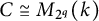 upper C approximately equals upper M Subscript 2 Sub Superscript q Baseline left parenthesis k right parenthesis
