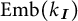 E m b open parenthesis k sub I close parenthesis