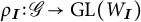 rho sub I colon script G maps to G L open parenthesis W sub I close parenthesis