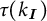 tau open parenthesis k sub I close parenthesis