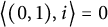 left double angle bracket l e left parenthesis 0 comma 1 right parenthesis comma i right double angle bracket l e equals 0
