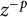z Superscript negative p