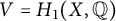 upper V equals upper H 1 left parenthesis upper X comma double struck upper Q right parenthesis