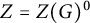 upper Z equals upper Z left parenthesis upper G right parenthesis Superscript 0