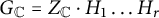 upper G Subscript double struck upper C Baseline equals upper Z Subscript double struck upper C Baseline dot upper H 1 midline horizontal ellipsis upper H Subscript r Baseline