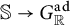 double struck upper S right arrow upper G Subscript double struck upper R Superscript a d