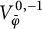 upper V Subscript phi overbar Superscript 0 comma negative 1