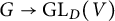 upper G right arrow upper G upper L Subscript upper D Baseline left parenthesis upper V right parenthesis