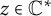 z element of upper C Superscript asterisk