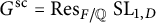 upper G Superscript s c Baseline equals upper R e s Subscript upper F divided by double struck upper Q Baseline upper S upper L Subscript 1 comma upper D