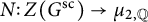 upper N colon upper Z left parenthesis upper G Superscript s c Baseline right parenthesis right arrow mu Subscript 2 comma double struck upper Q Baseline