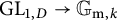 upper G upper L Subscript 1 comma upper D Baseline right arrow upper G Subscript normal m comma k