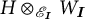 H tensor product over script g sub I with W sub I