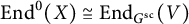 upper E n d Superscript 0 Baseline left parenthesis upper X right parenthesis approximately equals upper E n d Subscript upper G Sub Superscript s c Baseline left parenthesis upper V right parenthesis