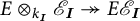E tensor product over k sub I with script E super C sub I yields E script E super C sub I.