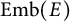 upper E m b left parenthesis upper E right parenthesis