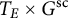 upper T Subscript upper E Baseline times upper G Superscript s c
