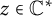 z element of upper C Superscript asterisk