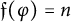 German f left parenthesis phi right parenthesis equals n