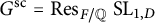 upper G Superscript s c Baseline equals upper R e s Subscript upper F divided by double struck upper Q Baseline upper S upper L Subscript 1 comma upper D