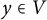 y element of upper V