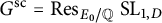 upper G Superscript s c Baseline equals upper R e s Subscript upper E 0 divided by double struck upper Q Baseline upper S upper L Subscript 1 comma upper D
