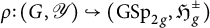 rho colon left parenthesis upper G comma script upper Y backslash hspace 1.3 p t right parenthesis right arrow with hook left parenthesis upper G upper S p Subscript 2 g Baseline comma upper H Subscript g Superscript plus or minus Baseline right parenthesis
