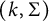 left parenthesis k comma upper Sigma right parenthesis