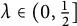 lamda element of left parenthesis 0 comma StartFraction 12 Over right bracket EndFraction