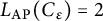 upper L Subscript AP Baseline left parenthesis upper C Subscript epsilon Baseline right parenthesis equals 2