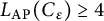 upper L Subscript AP Baseline left parenthesis upper C Subscript epsilon Baseline right parenthesis greater than or equals 4