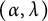 left parenthesis alpha comma lamda right parenthesis