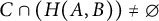 upper C intersection left parenthesis upper H left parenthesis upper A comma upper B right parenthesis right parenthesis not equals backslash emptyset